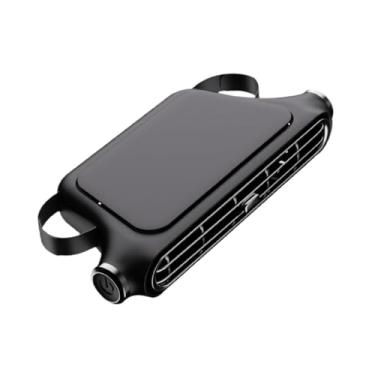 Imagem de Fenteer Carros Satent Fan for Backseat USB Fan pessoal portátil Saving automático de 3 velocidades Fã de resfriamento para SUV Van Trucks Crianças Mulheres, Preto