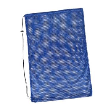Imagem de YIJU Mochila de equipamentos de natação, mochila de cordão de malha, mochila elegante de praia, bolsa de natação de malha para ginásio de exercícios para, Azul
