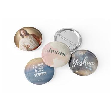 Imagem de kit com 4 Botons Broche Alfinete - Coleção Motivacional - Button, Pin