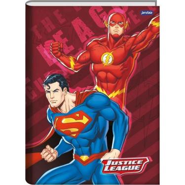 Imagem de Caderno Brochura 1/4 Liga da Justiça 96 Folhas Jandaia Pautado