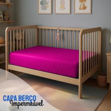 Imagem de Capa Para Colchão Berço Mini Cama Impermeável Com Ziper ROSA - Miranda