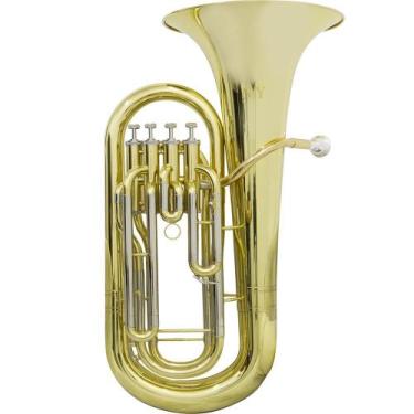 Imagem de Bombardino Euphonium 4 Chaves Ep 340 Laqueado Dourado Case - New York