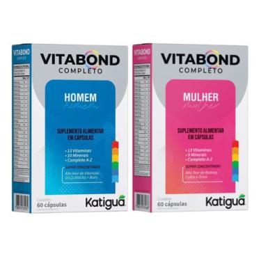 Imagem de Kit vitaminas e Minerais de A-Z Homem e Mulher Para 2 meses - katiguá,