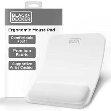 Imagem de BLACK+DECKER Mouse pad ergonômico suporte de pulso - mouse pad confortável descanso de pulso - mousepad em gel de alívio de pulso - Base antiderrapante para jogos, casa, escritório - perfeito para