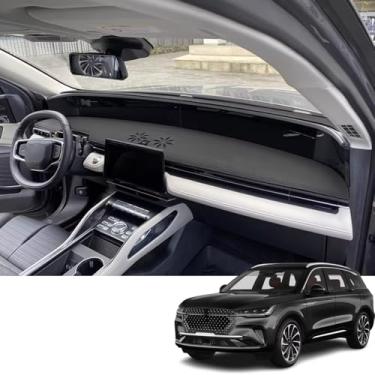 Imagem de Bmolpt Acessórios interiores personalizados para Lincoln Nautilus 2024 2025 capa de painel de couro para console central capa de painel protetor protetor de para-sol (sem HUD)