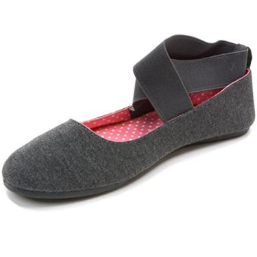 Imagem de Alpine Swiss Peony Womens Ballet Flats Elastic Ankle Strap Shoes Gray 5 M US