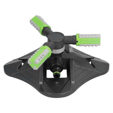 Imagem de Aspersor de água do Jardim de Gramado Ajustável Com Bico Rotativo, Três Pilotos para Irrigação de Jardinagem, Fácil de Usar (GREEN)