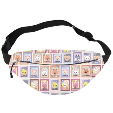 Imagem de BWWKTOP SKZ K-POP Pochete SKZ Menagerie Presente para Fãs K-POP Zoo Bolsa de Cintura SKZ K-POP Group Merch, skz-WB, Lazer