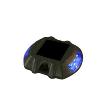 Imagem de Luz de Entrada de Automóveis Com 6 LEDs de Energia Solar Com Construção Em Alumínio Fundido, para Lâmpada de Passo de Estrada, Luz Externa Ideal (azul piscando)