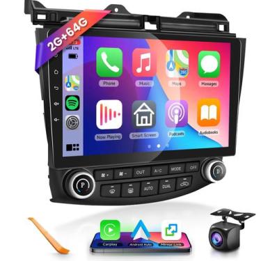 Imagem de Rádio de carro Stereo Podofo 2GB+64GB com CarPlay/Android Auto sem fio