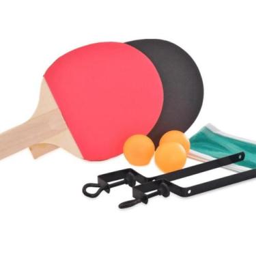 Imagem de Kit Ping Pong Tenis de Mesa com Rede 2 Raquetes E 3 Bolinhas - DDG TOY