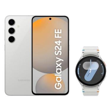 Imagem de Smartphone Samsung Galaxy S24 FE 128GB Cinza - 5G + Smartwatch Watch7 
