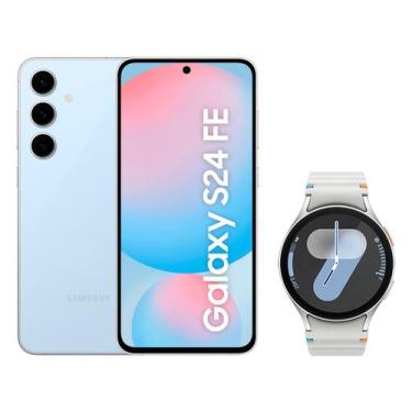 Imagem de Smartphone Samsung Galaxy S24 FE 128GB Azul  - 5G + Smartwatch Watch7 