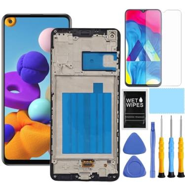 Imagem de Tela de substituição para Samsung A21s com moldura para Samsung Galaxy A21S 2020 A217 SM-A217M/DS LCD sensível ao toque (6,5 polegadas preto)