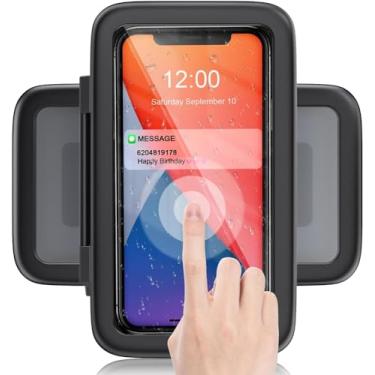 Imagem de LC-dolida Suporte de telefone de chuveiro à prova d'água com rotação 480 para banheiro, cozinha, parede, Mirro, compatível com iPhone 16 15 14 13 12 11 Plus Pro Max XS XR até 6,8 polegadas