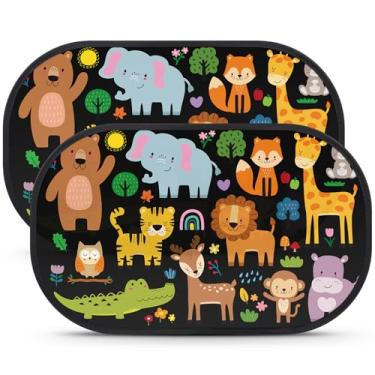 Imagem de Persianas de janela de carro - Persiana de janela de carro para bebê (pacote com 2) 49,8 cm x 30,5 cm, proteção contra brilho e proteção contra raios UV, para-sol para telas de janela lateral para SUV
