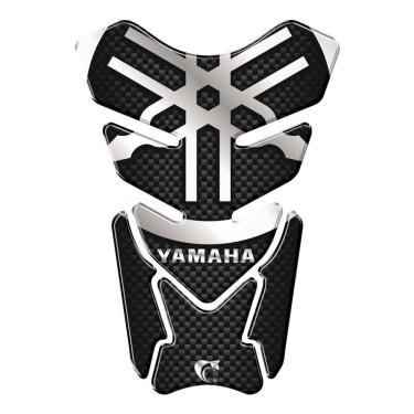 Imagem de Adesivo Resinado Protetor De Tanque Moto Qualquer Moto Yamaha Preto Prata