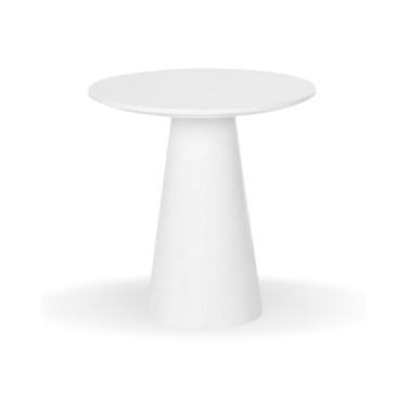 Imagem de Mesa Bistrô Cone 70 Cm Tampo Laca Branca Base Branca Cor Branco