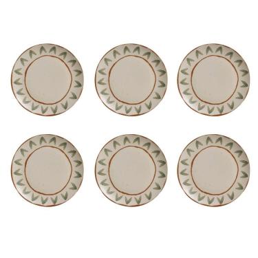 Imagem de Conjunto De Pratos Rasos Porto Brasil Coup Magari Com 6 Pçs Marrom