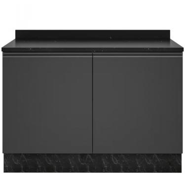 Imagem de Balcão Bartira Linea 2 Portas 1 Prateleira 120,1cm Cinza