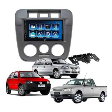 Imagem de Kit Multimídia Gol Parati Saveiro G4 Mold Grafite Mp5 Bt Usb Fm Leitor SD Espelhamento