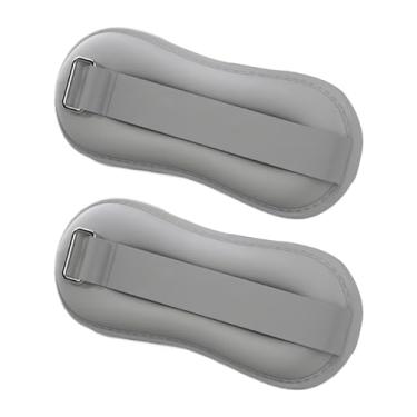 Imagem de Deevoka 2 peças de pesos de tornozelo, tiras de peso de perna, treinamento de força, algemas vestíveis, pesos de braço para homens e mulheres para corrida, Cinza 0.75kg