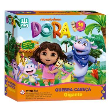 Imagem de Brinquedo Educativo Quebra-Cabeça Gigante Dora Aventureira Com 16 Peça