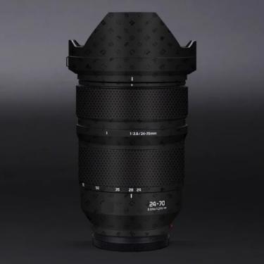 Imagem de Adesivo de câmera antiarranhões com tampa de lente para Panasonic Lumix S 24-70 mm F2.8 Película protetora decalque protetor corporal 24-70 2.8 (preto digital)
