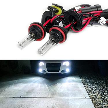 Imagem de Troniz Lâmpada de substituição H11 H8 Xenon HID AC 35W super brilhante, 6000K branco frio, pacote com 2