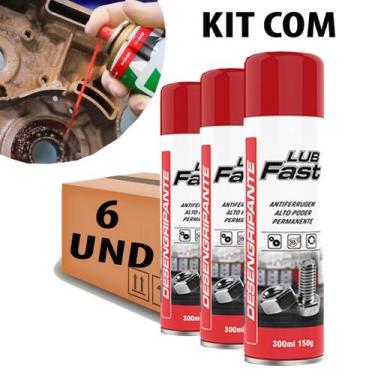 Imagem de Desengripante Antiferrugem Lub Fast 300ml 6 Uni - LUB FAST ANTIFERRUGE