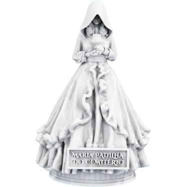 Imagem de Estátua Pombagira Maria Padilha do Cemitério Imagem Umbanda Candomblé (Cor Mármore)