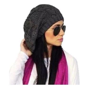 Imagem de Touca Caída Tricô Gorro Boina Beanie Lã Masculina Feminina Macio Quent
