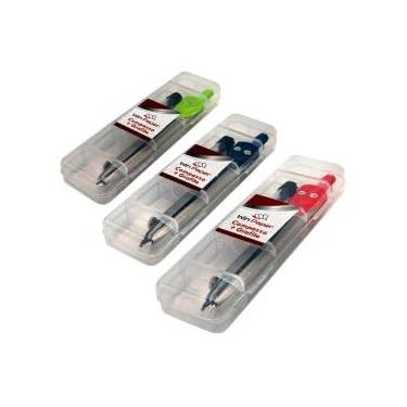 Imagem de Compasso Escolar de Metal, 17cm Aberto, com 2 Grafites Extra, Sortido