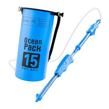 Imagem de KiBcsLic Mochila de Brinquedo para Imersão em água, Brinquedo de Pulverização para Clima Quente para Crianças, Jogo de Piscina de Verão, 15L, Grande Capacidade, Azul