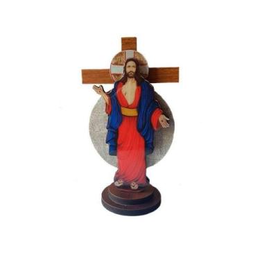 Imagem de Crucifixo das Santas Chagas de Mesa 18 cm - Padre Reginaldo Manzotti