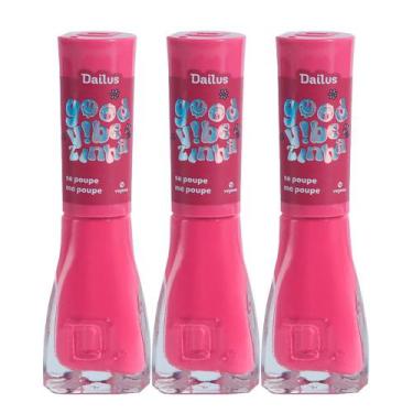 Imagem de Kit 3 Esmalte Dailus Good Vibezinha Se Poupe Me Poupe 8ml