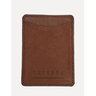 Imagem de Carteira Reserva Masculina Porta-Cartão Couro Outlander 3.0 Marrom, UN