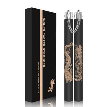 Imagem de MARCOLO Nunchucks para crianças e adultos, treinamento seguro Nunchucks/Nunchakus (preto)