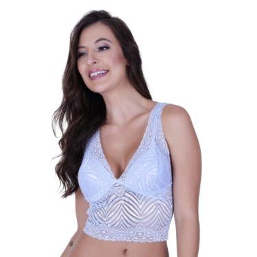 Imagem de Cropped de Renda Alça Larga Blusinha Blogueira - c1 CRIS - TERRA E MAR