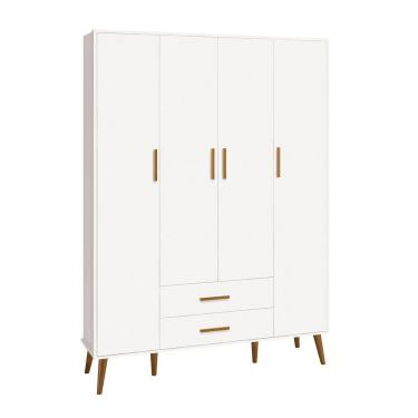 Imagem de Guarda Roupa Isis Retrô 4 Portas 2 Gavetas - Reller