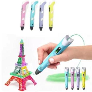 Imagem de Caneta 3D Filamento Colorido Diversão E Criatividade Entrega - Zonne