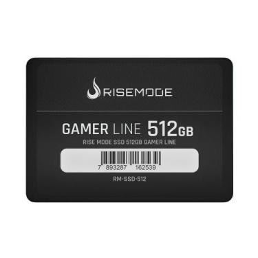 Imagem de SSD Gamer Rise Mode Z Series Line 512GB 2,5 SATA III Leitura 530MBs Gr