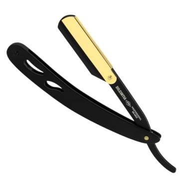 Imagem de Navalhete para Barba Navalha Profissional Clip Dourado Aço Inoxidável