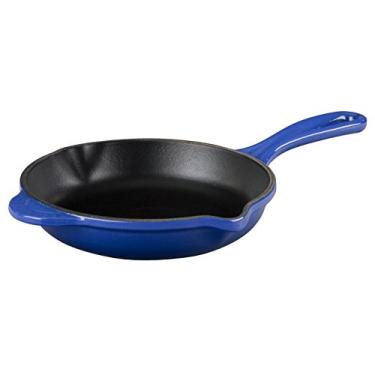 Imagem de Le Creuset Frigideira de ferro fundido esmaltada com alça de ferro, cobalto