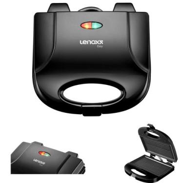 Imagem de Sanduicheira Elétrica Prensa Lanches Antiaderente Grill Chapa 750watts