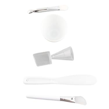 Imagem de Conjunto de tigelas de mistura de máscara facial com tigelas faciais de silicone, pincéis, espátula aplicadora, copo medidor, almofada facial reutilizável, kit de ferramentas de esteticista para