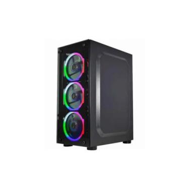 Imagem de Gabinete Gamer Mid Tower c/3fan AAFA RGB ATX K-MEX CG10W5RH001CB0X