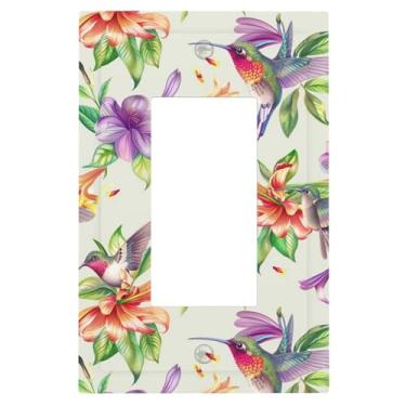 Imagem de 1 Gang Single GFCI Outlet Covers Decorador/Rocker Light Switch Placa de Parede Beija-flores Dispositivo Elétrico Face Plug Plate Cover para Receptáculo Dimmer Tomada USB