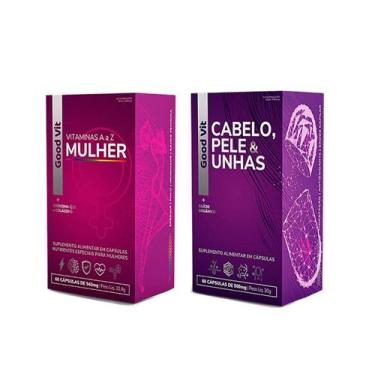 Imagem de Kit Mulher Vitamina A-z + Cabelo Pele E Unhas 60cap Good Vit
