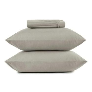 Imagem de Jogo de Lençol Altenburg Casal Três Peças 138x188x30, UN, CINZA PLATIN